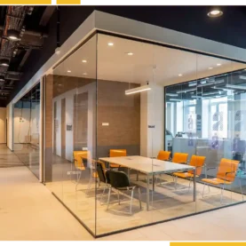 Frameless Partition With Toughened Glass